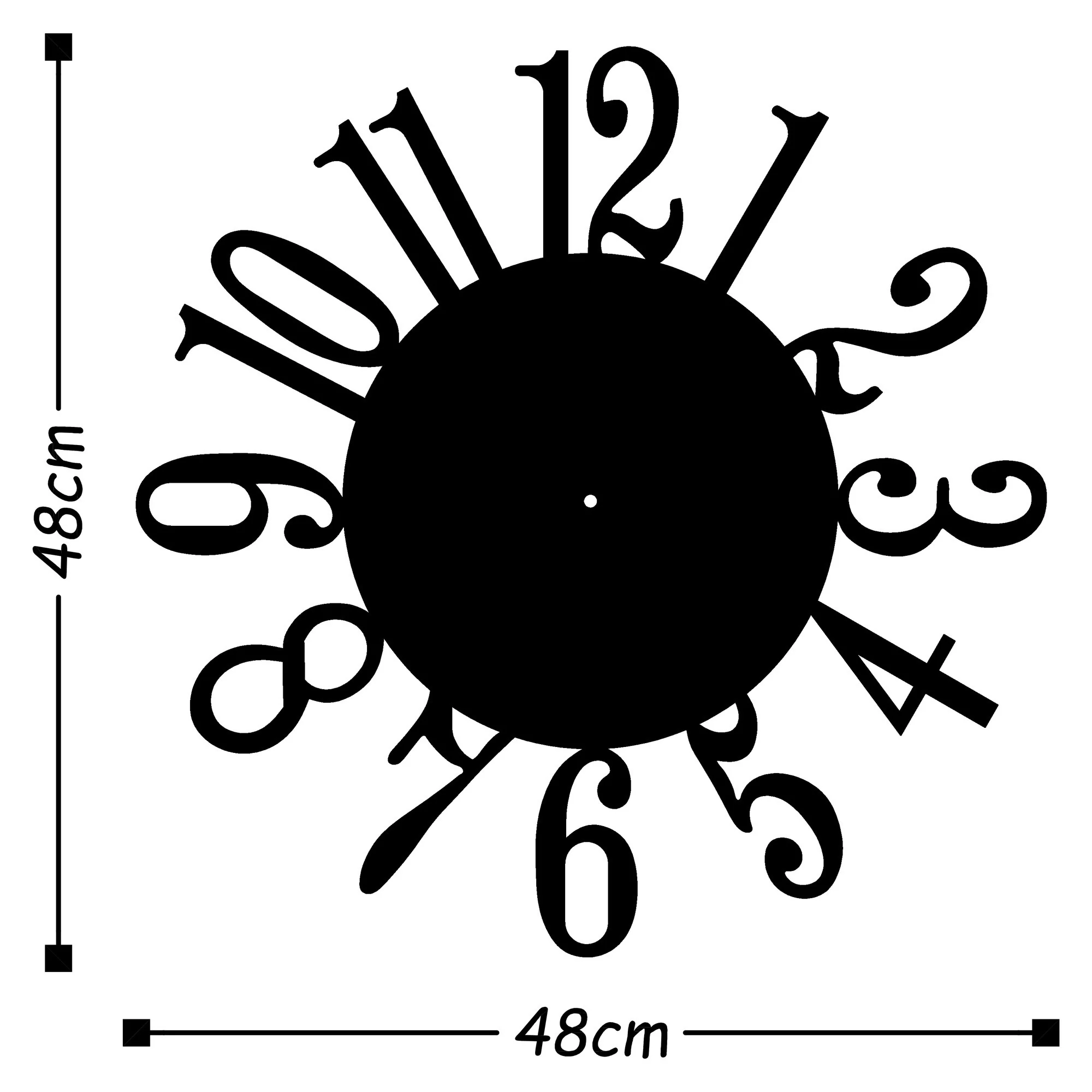 Reloj De Pared Circular Metal Con Números - Image 2