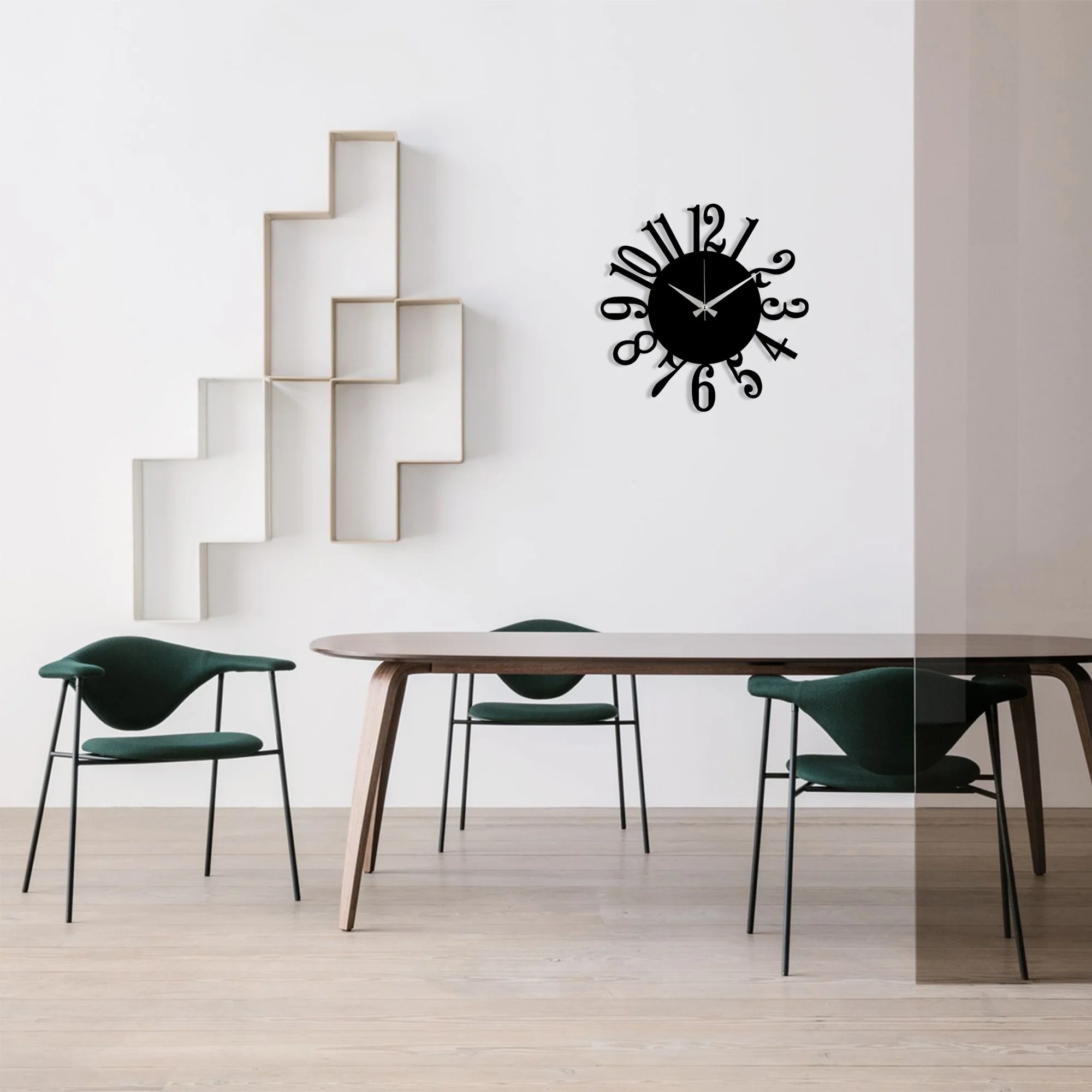 Reloj De Pared Circular Metal Con Números - Image 4