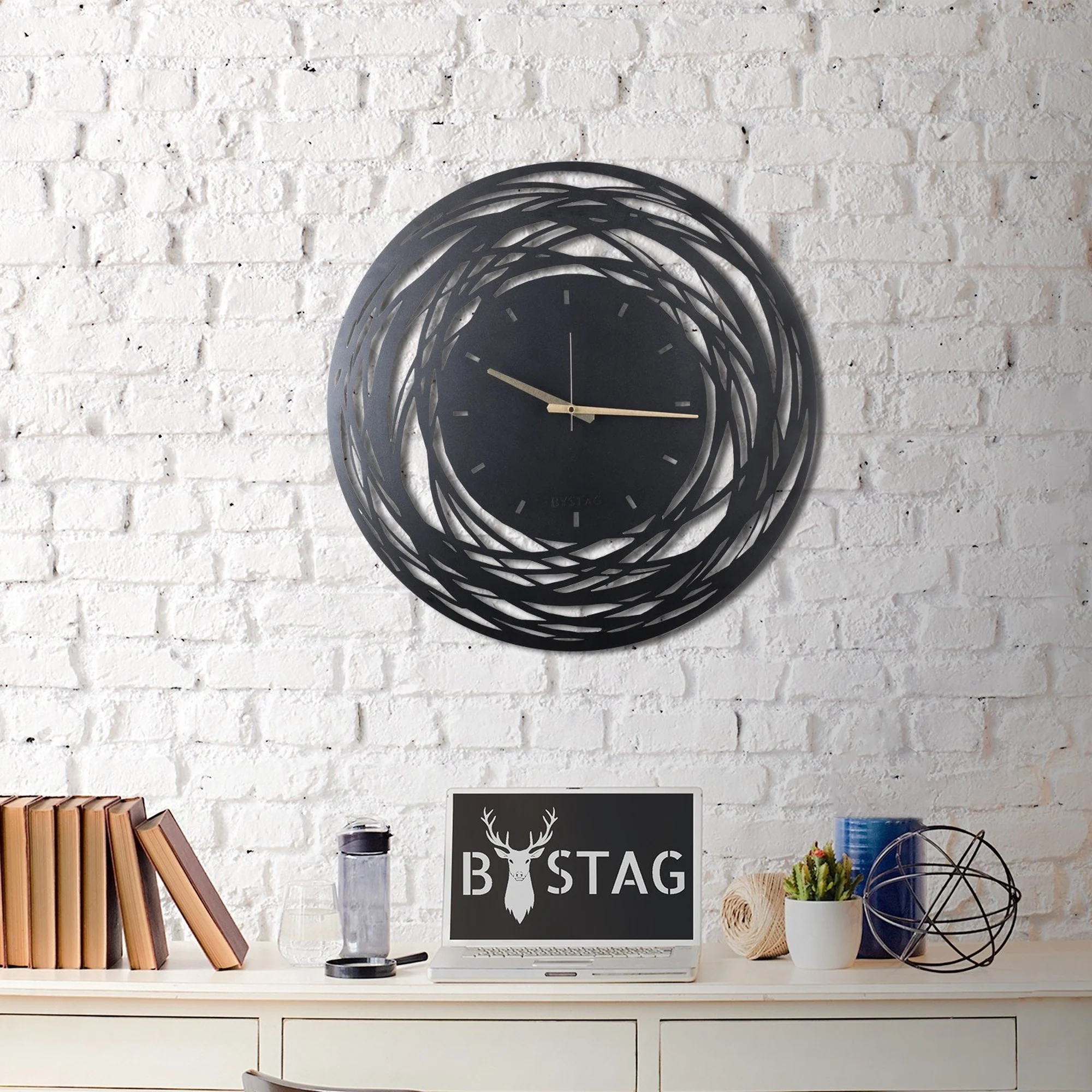Reloj De Pared Metal Rotaciones 70x70 - Image 3