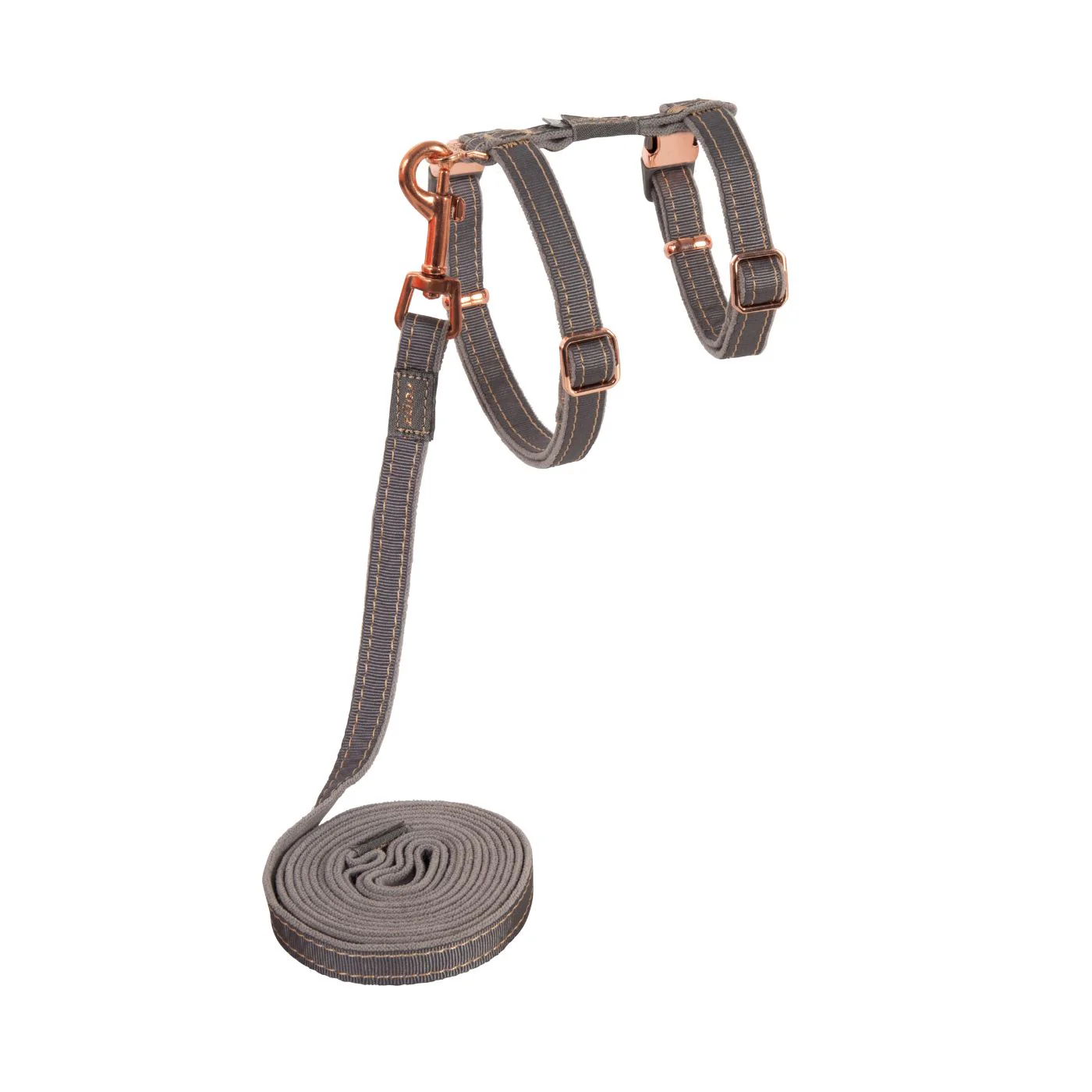 Rogz Arnes Y Correa Para Gato Gris Con Bronce Urbancat Dg