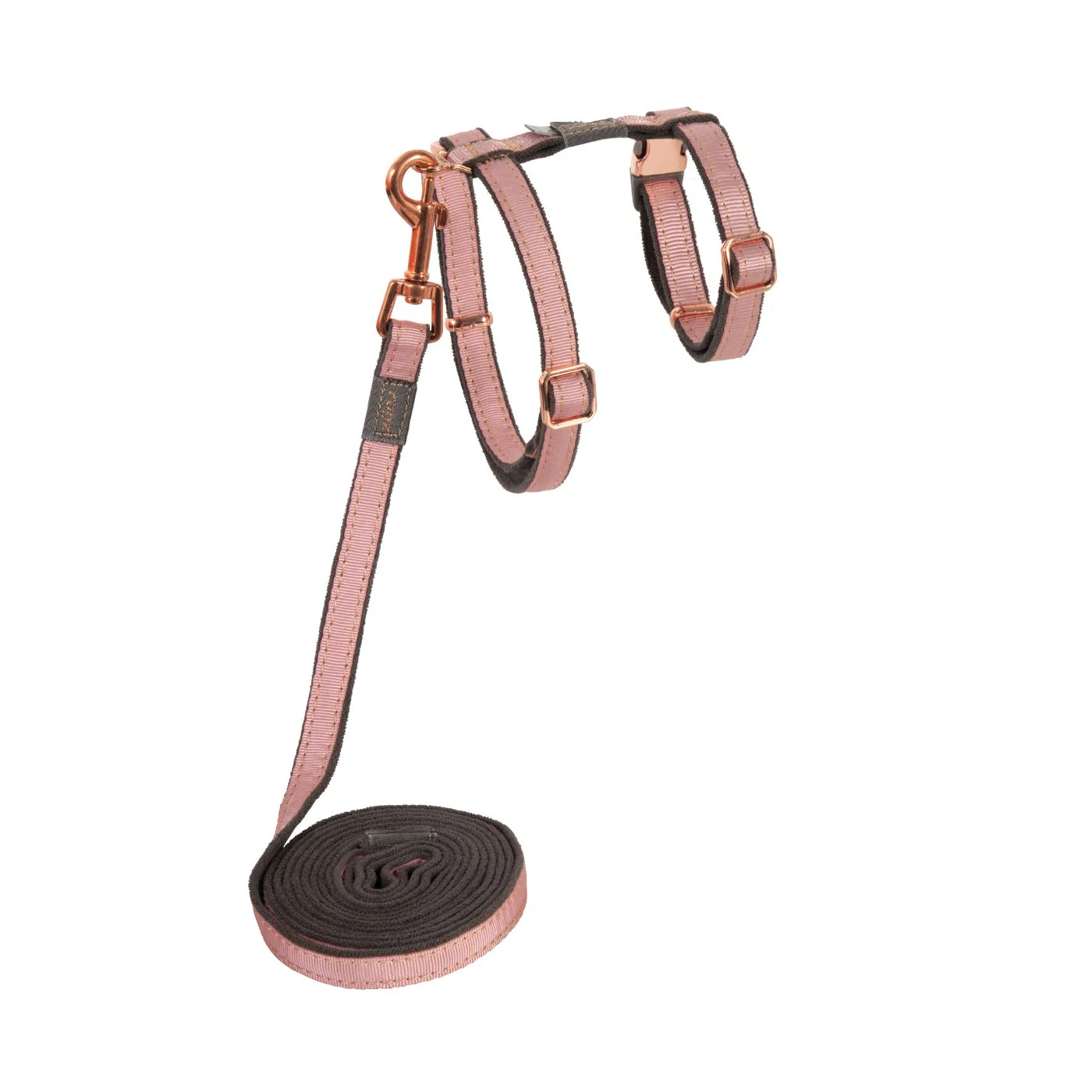 Rogz Arnes Y Correa Para Gato Rosa Con Bronce Urbancat Pb