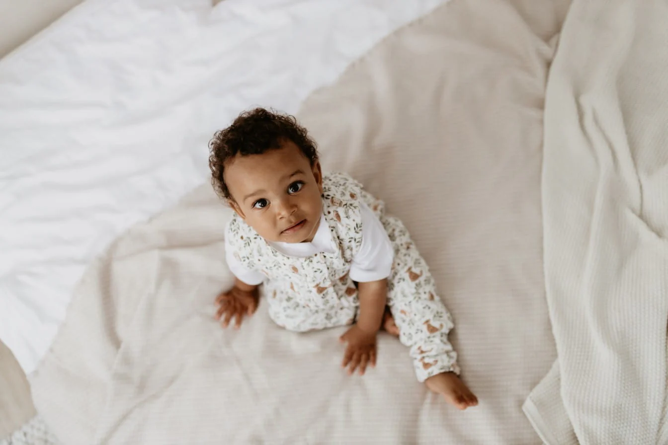 Saco De Dormir Con Pies Reversible T-m Jersey Algodón Ivory Forest - Image 3
