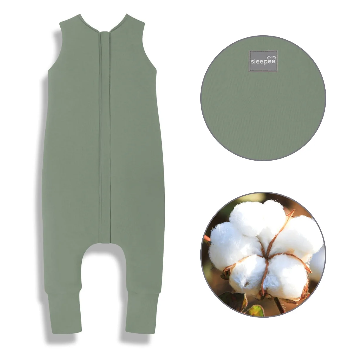 Sacos De Dormir Con Piernas T-m Jersey Algodón Ocean Green