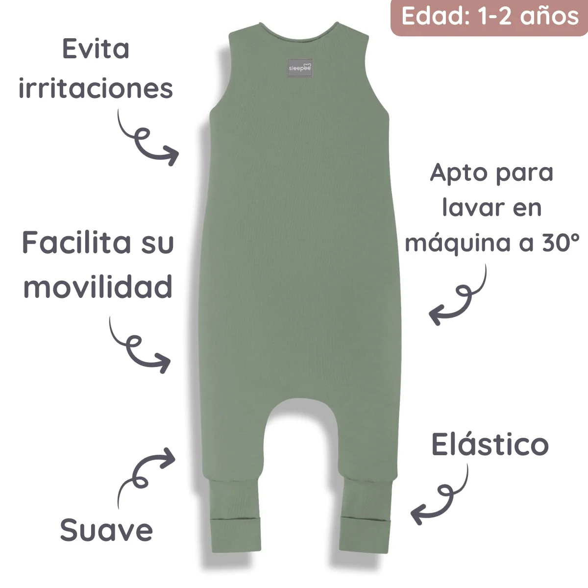 Sacos De Dormir Con Piernas T-s Jersey Algodón Grey - Image 6