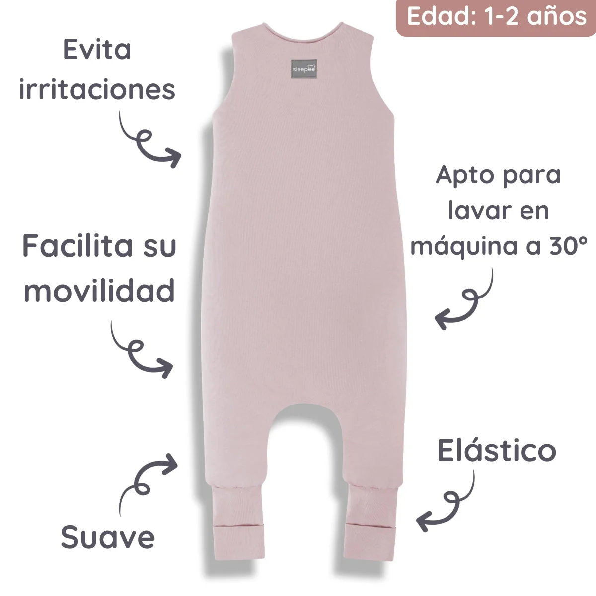 Sacos De Dormir Con Piernas T-s Jersey Algodón Rose - Image 4