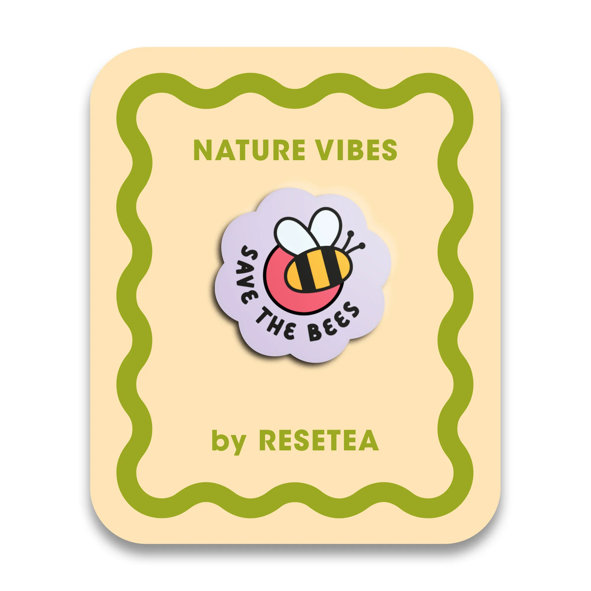 Save The Bees Pin | Accesorio Moderno Y Original Para Chaquetas, Mochilas Y Bolsos