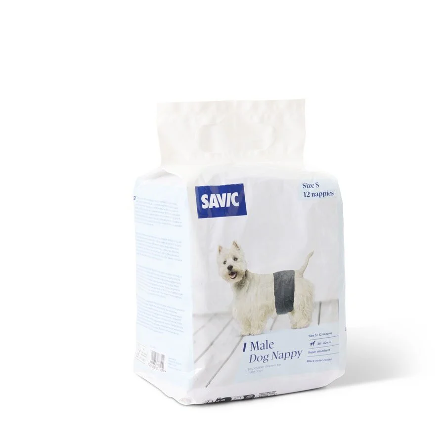 Savic 12 Pañales Perro Macho   S  26-40cm