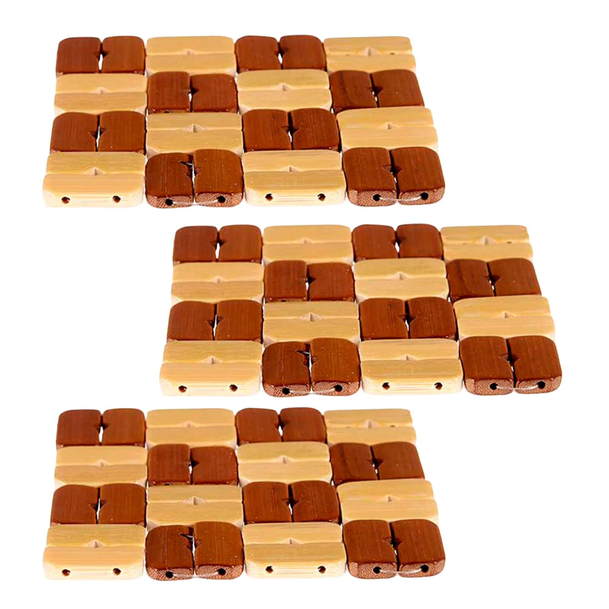 Set 3 Salvamanteles Bambu Cuadrado Colección Kinvara