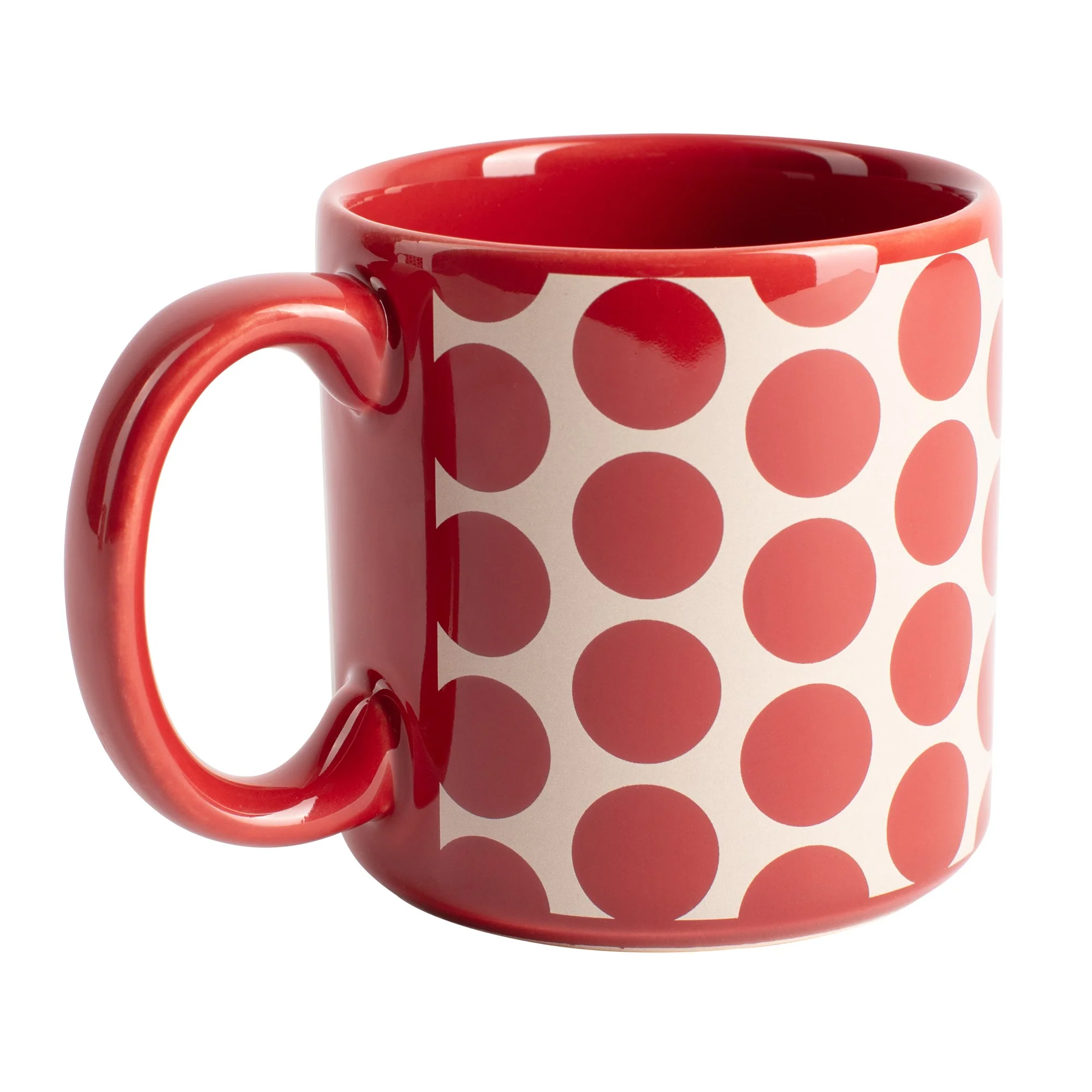 Set 4 Pzs Tazas Gres 360ml Puntos Rojos Topos Rojos Benetton - Image 6