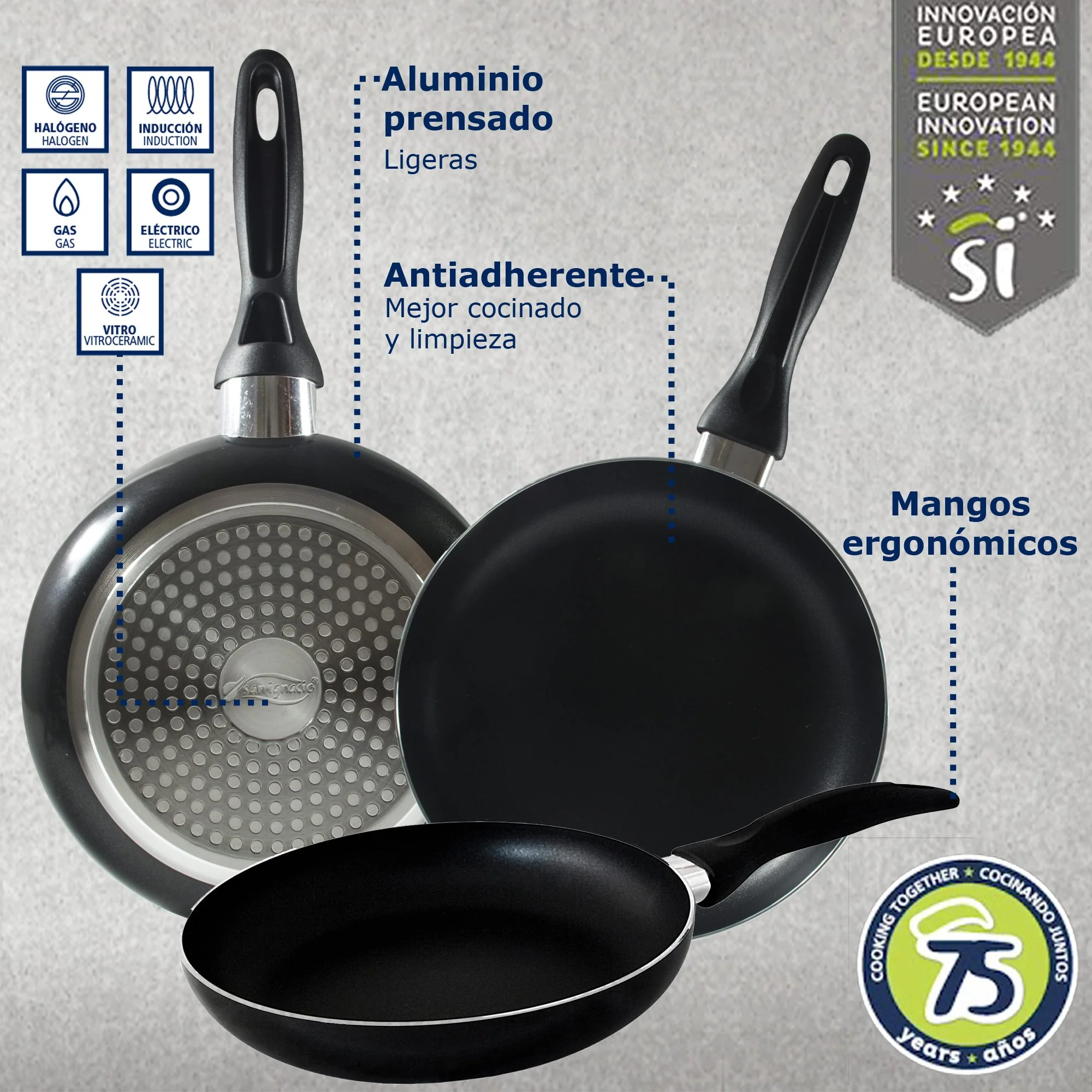 Set Bateria 8pc Sip + Set 3 Sartenes Sip Cune 16/20/24 - Image 5