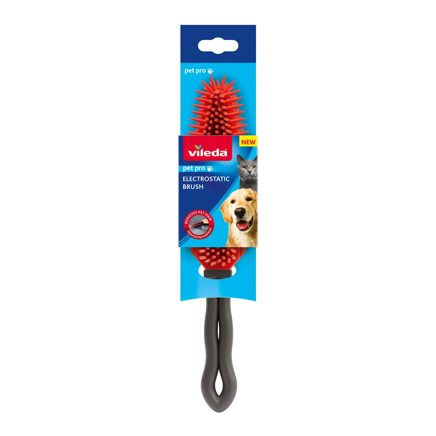 Set Cepillo Electroestatico Pet Pro, Vileda Rojo/Gris - Image 2