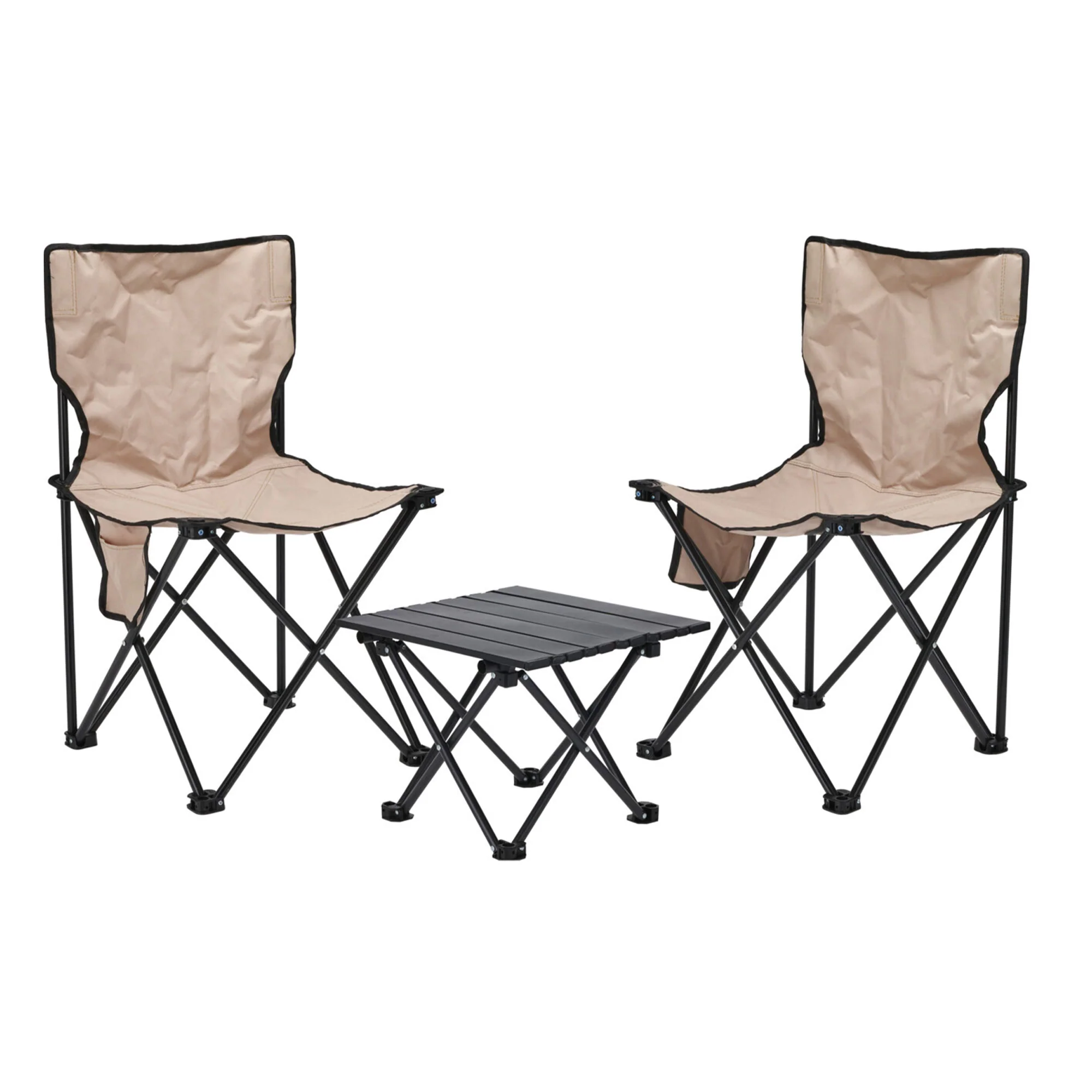 Set De Camping 2 Sillas + Mesa Plegable