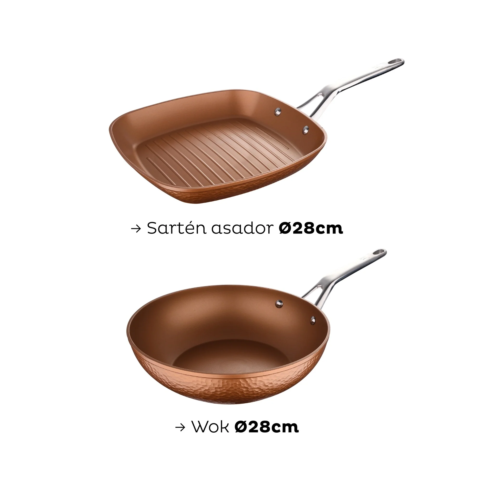 Set Sartén Grill Y Wok 28cm San Ignacio - Image 2