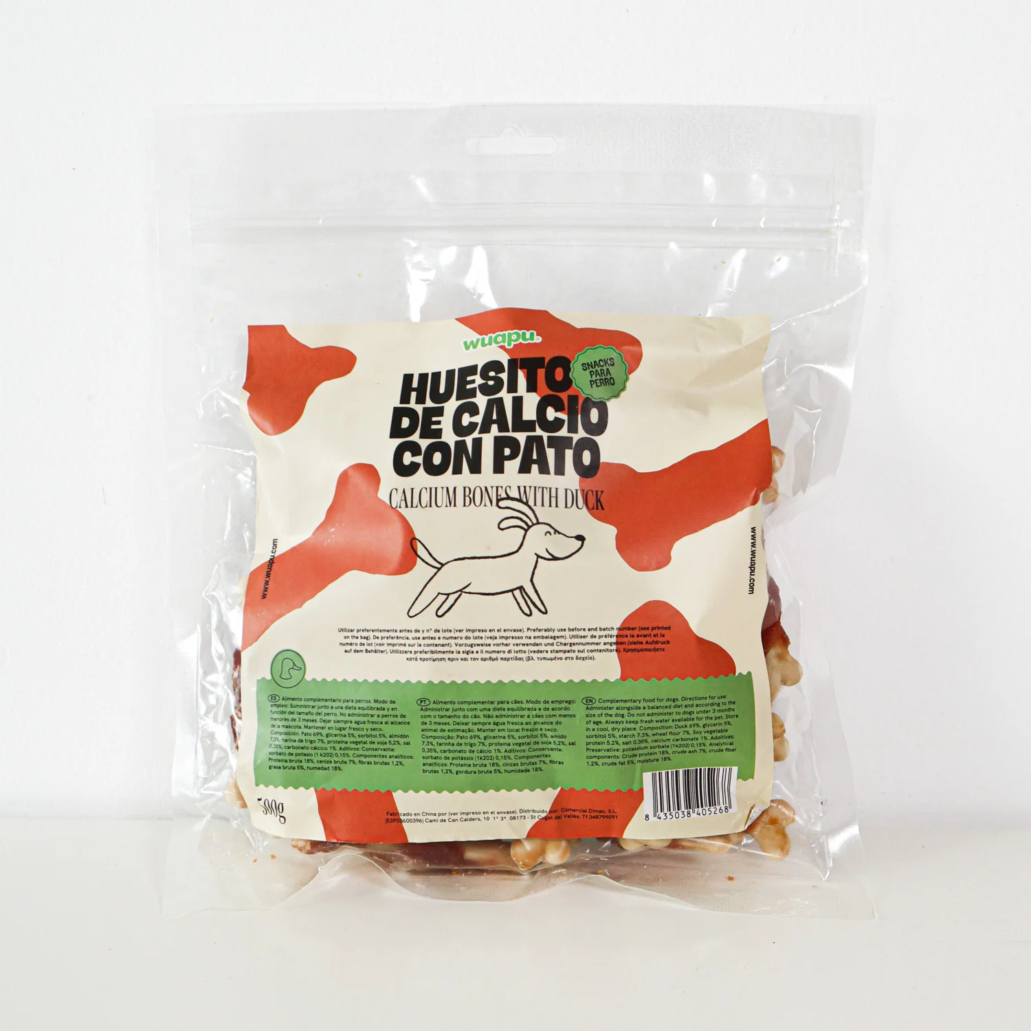Snack Natural Para Perro Huesitos De Calcio Con Pato Wuapu 500gr - Image 4