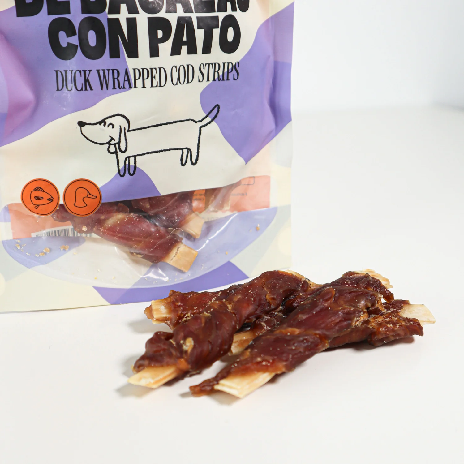 Snack Para Perro En Stick De Bacalao Con Pato Desecado Wuapu 500gr - Image 2
