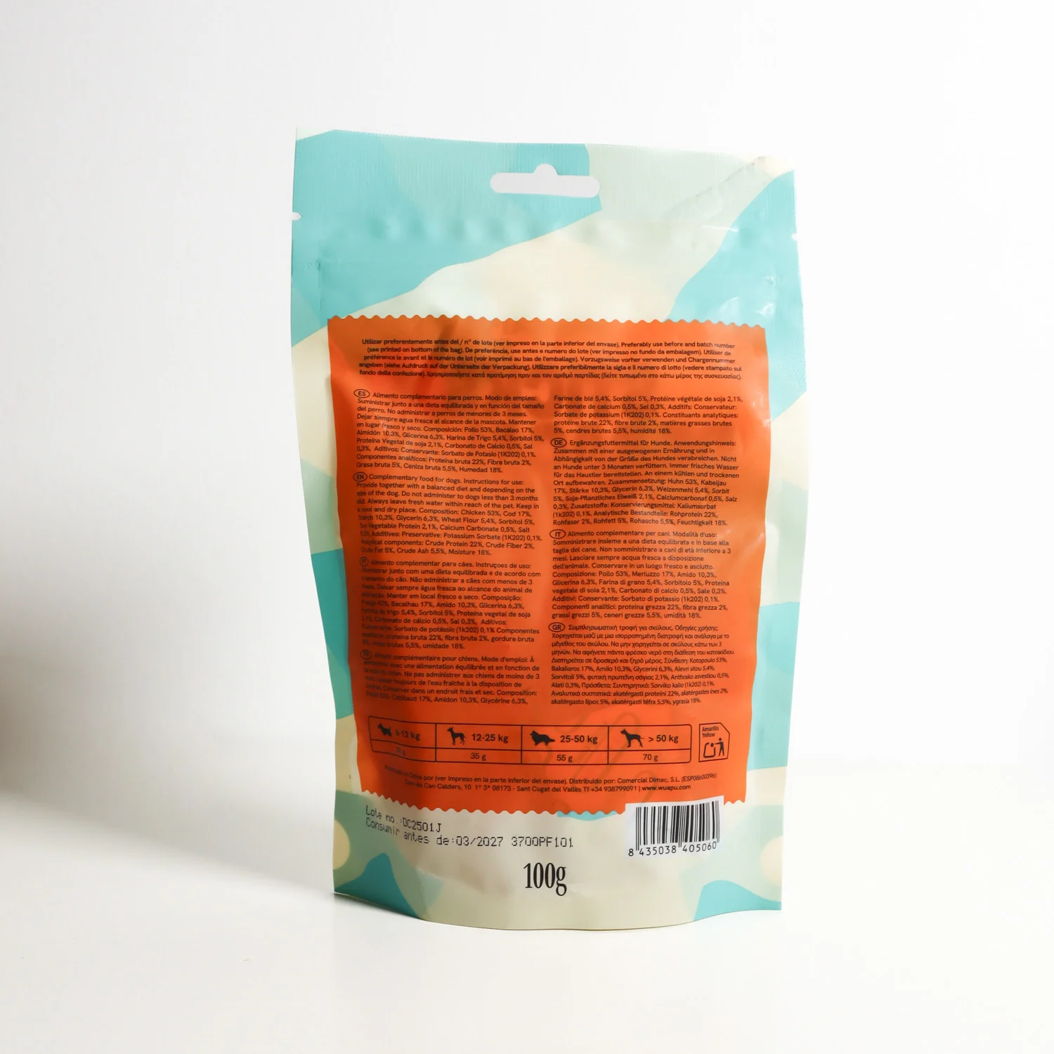 Snack Para Perro En Stick De Bacalao Con Pollo Desecado Wuapu 12x100gr - Image 6