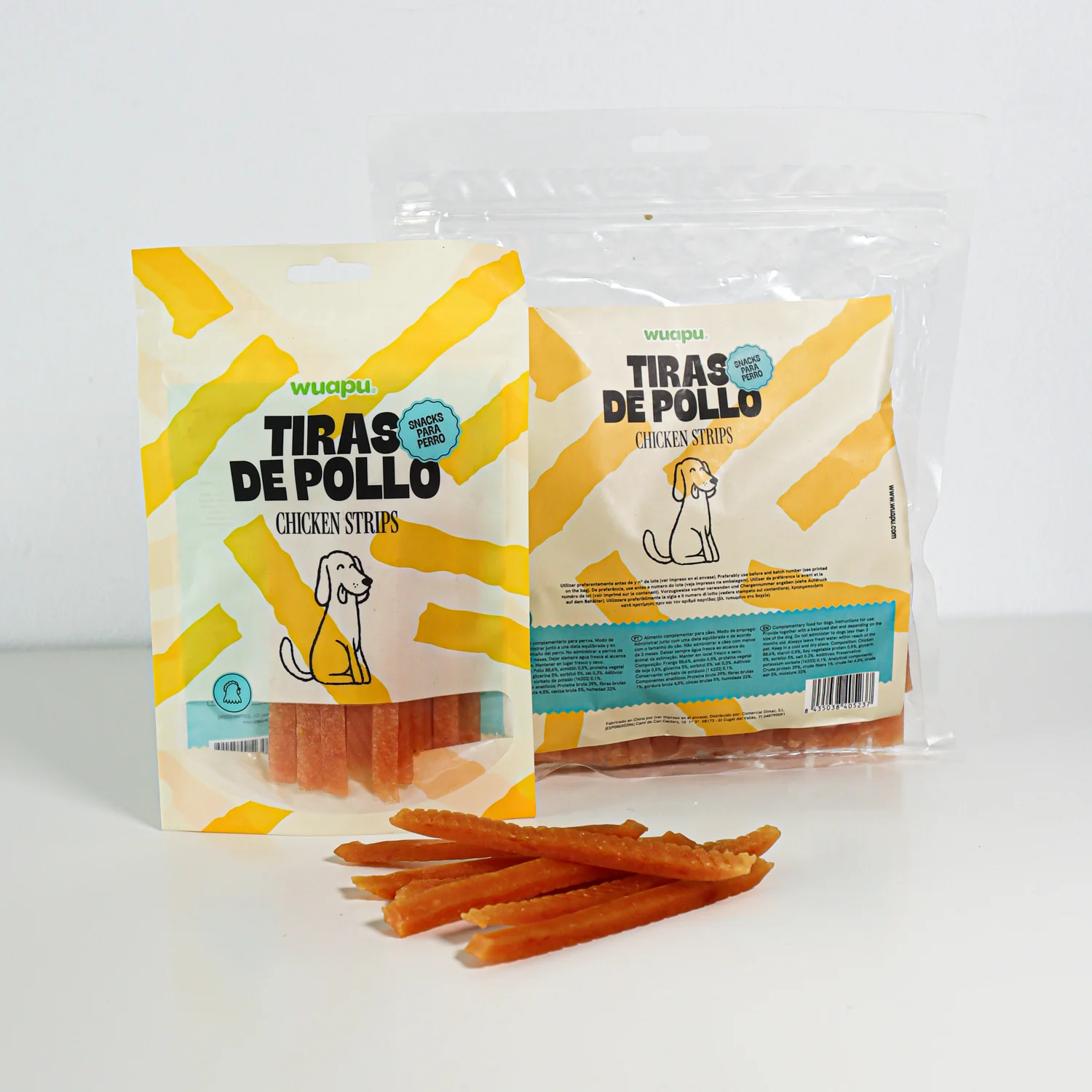 Snack Para Perro En Tiras De Pollo Desecado Wuapu 12x100gr