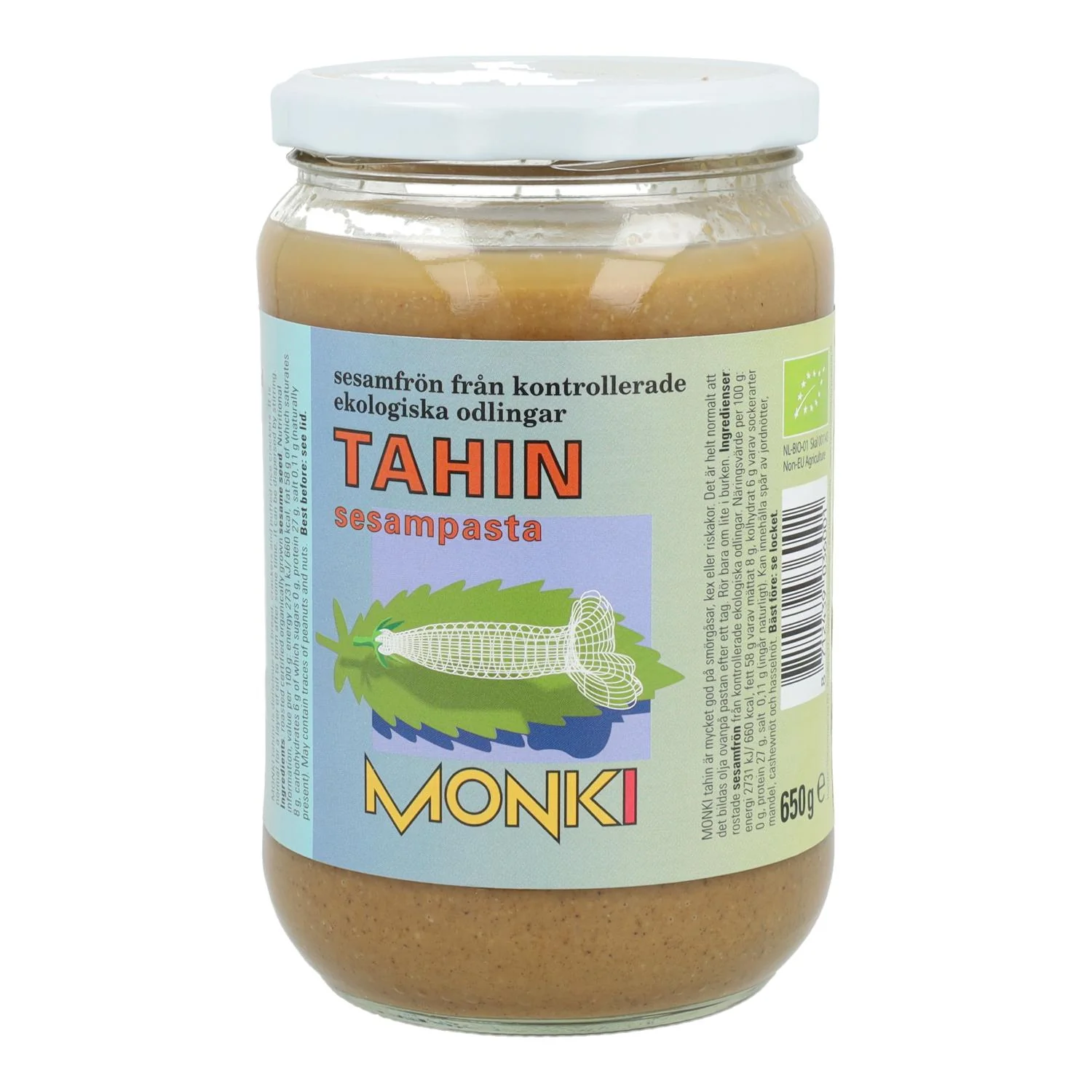 Tahin tostado sin sal bio Monki 330 g - Image 2