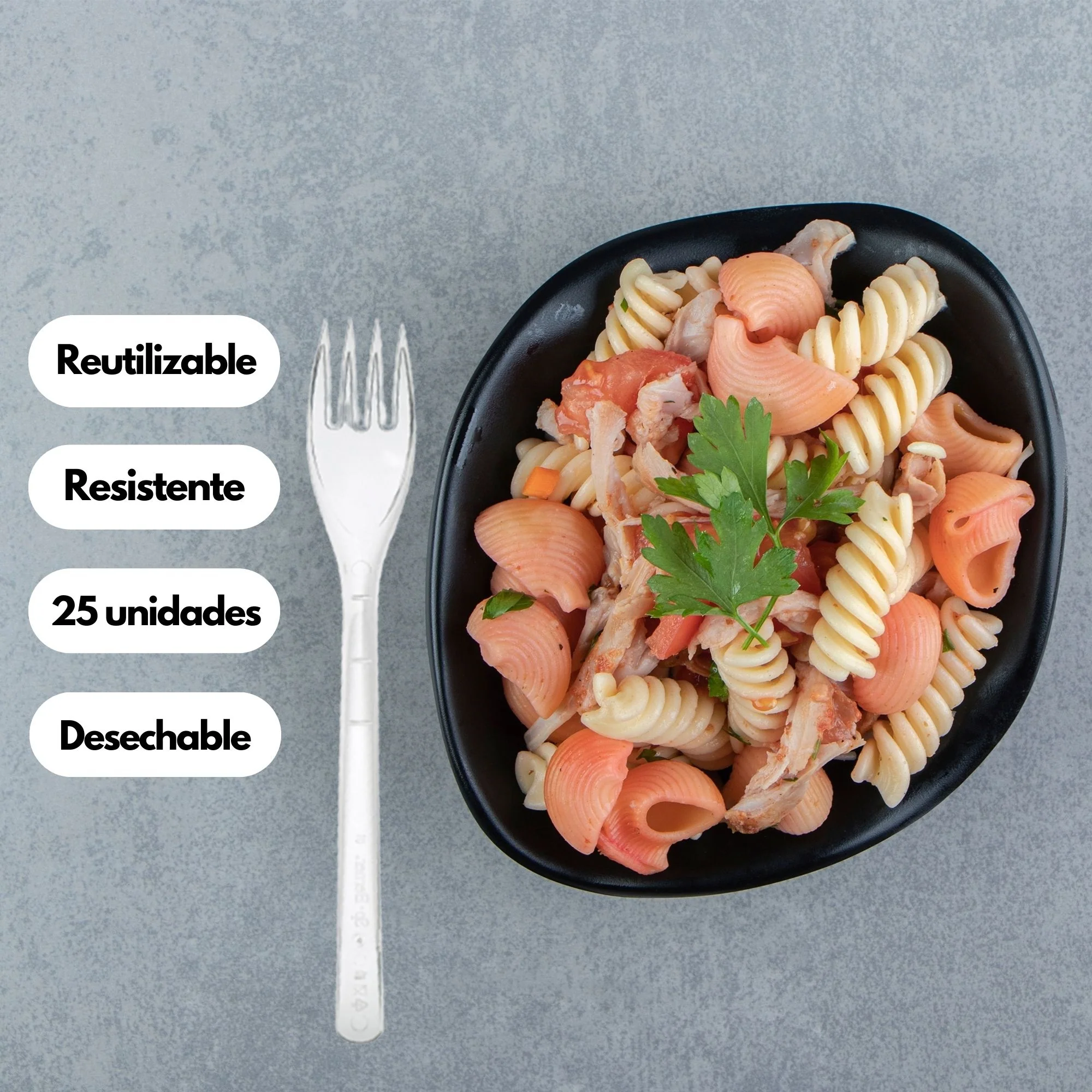 Tenedor Reutilizable (pack 25) - Image 3