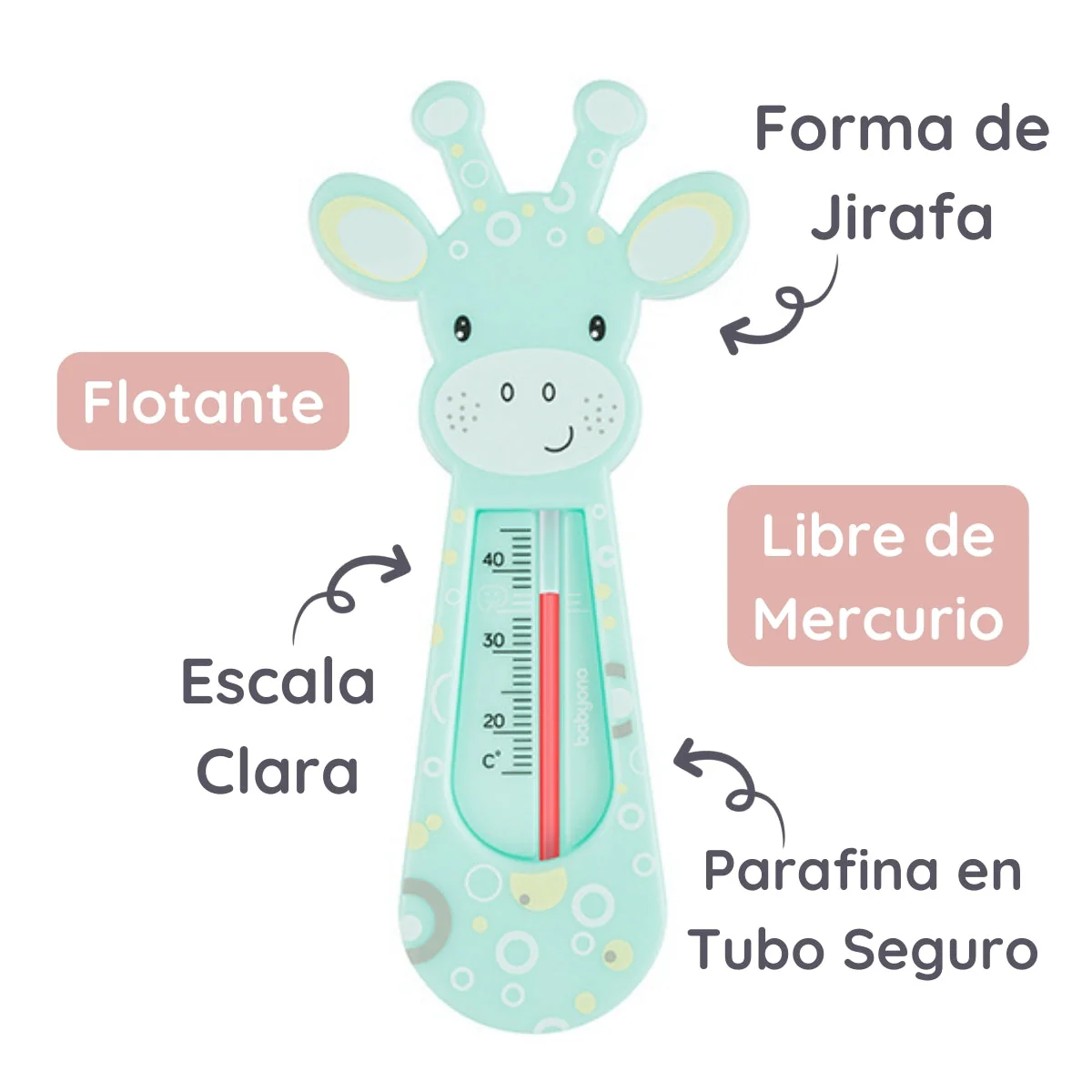 Termometro Del Agua Para Bebés Girafa Mint - Image 5