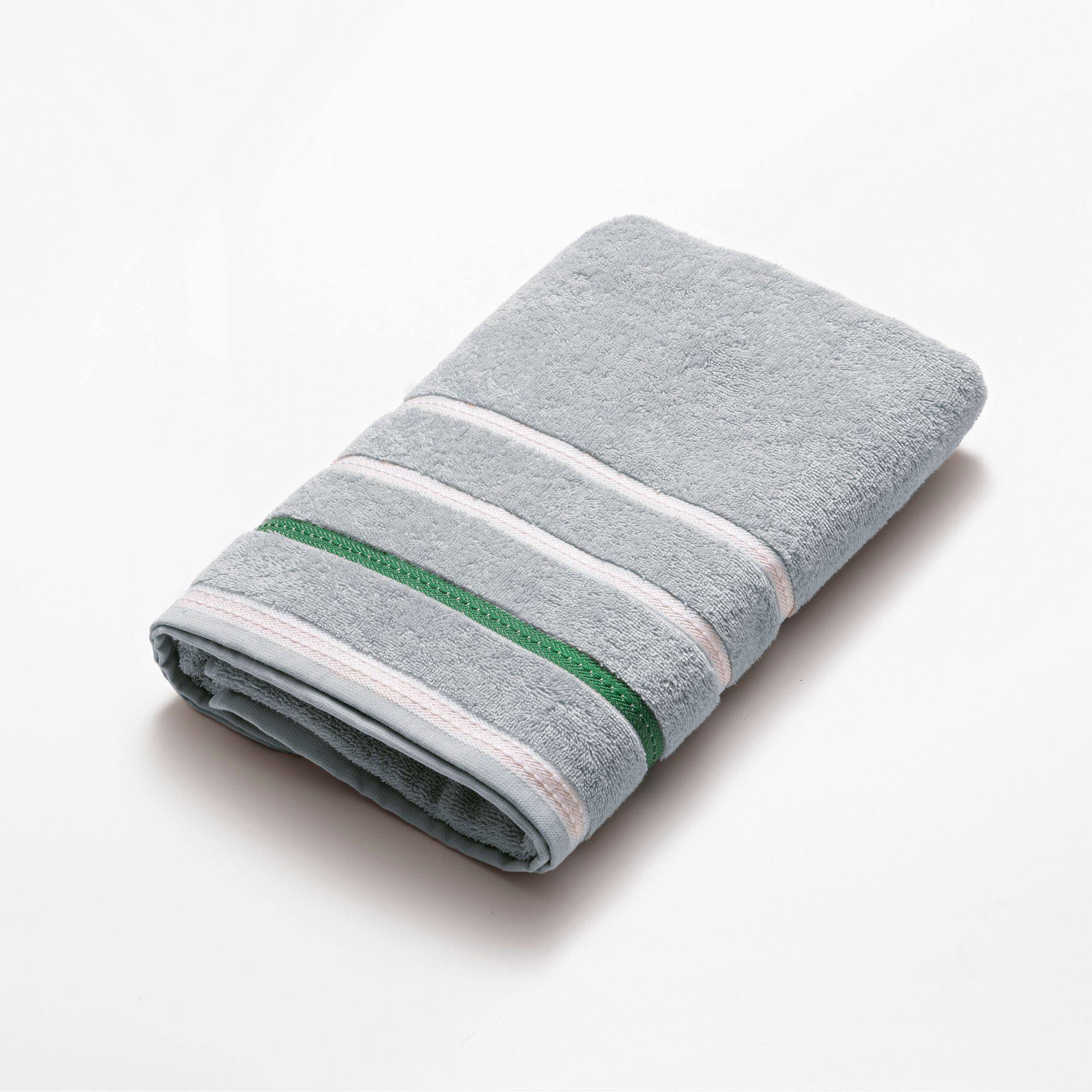 Toalla De Baño 70x140cm 450gsm 100% Algodón Gris Con Rayas - Image 2