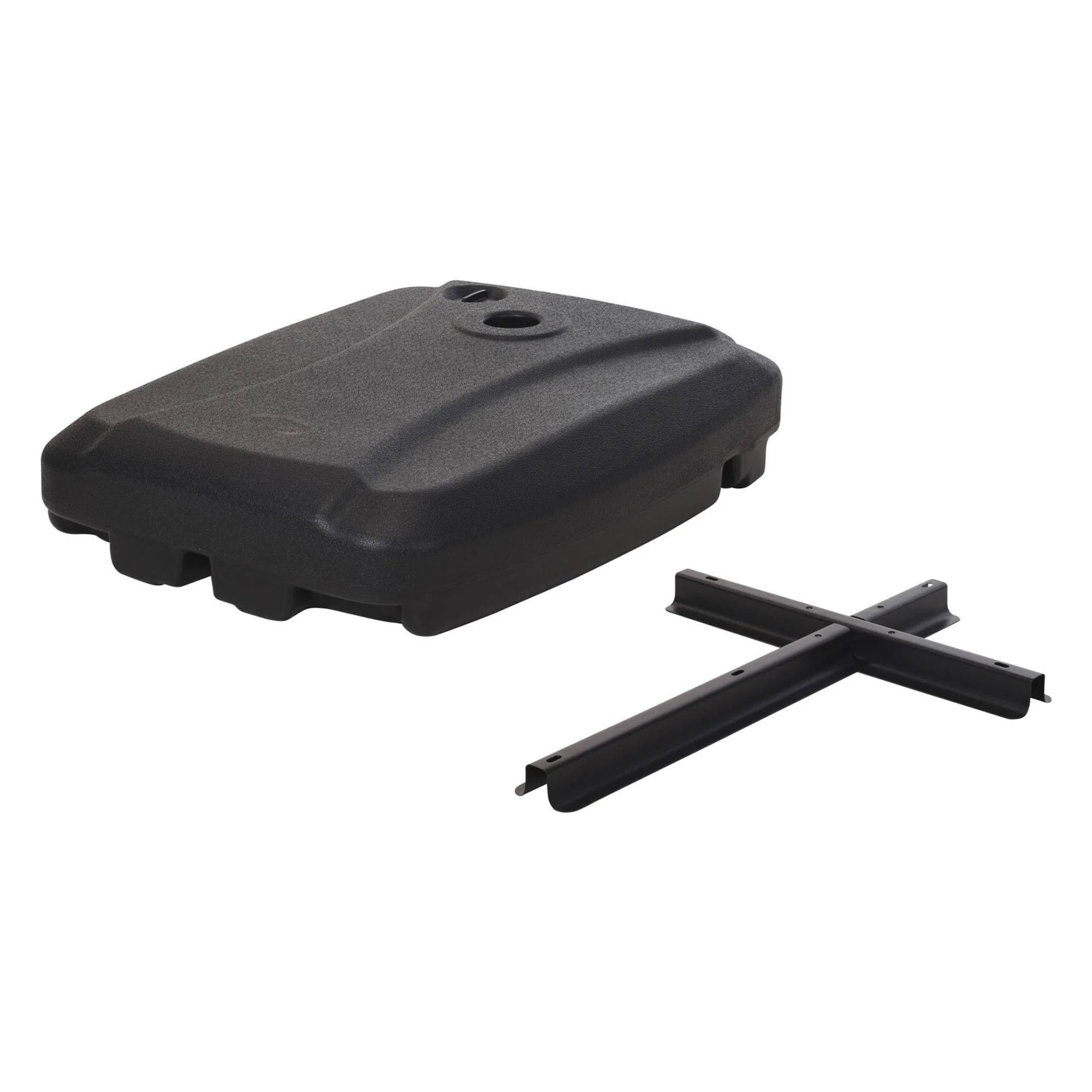 Well Home - Base De Sombrilla Resistente Con Cruz Metálica Negra 60l