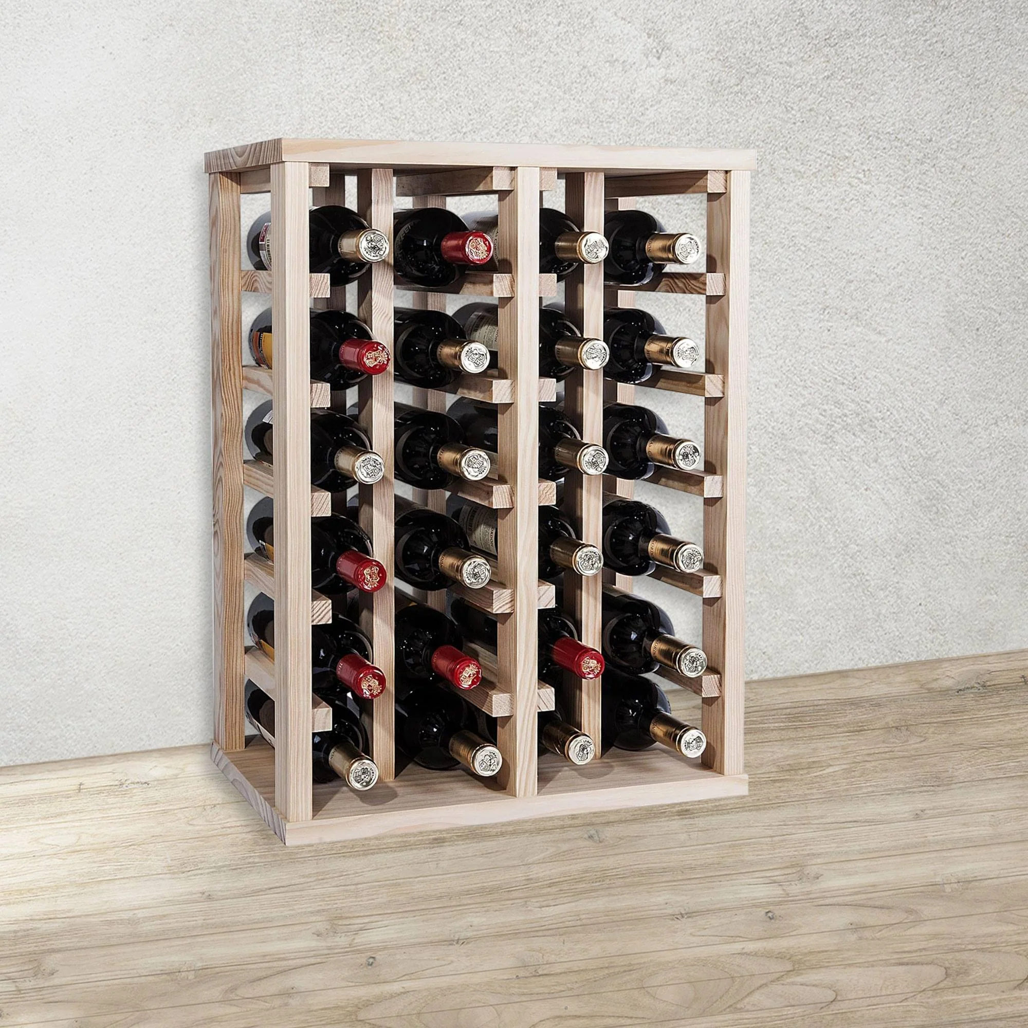 Well Home - Botellero En Madera De Pino Con 24 Estantes Sin Barnizar - Image 5