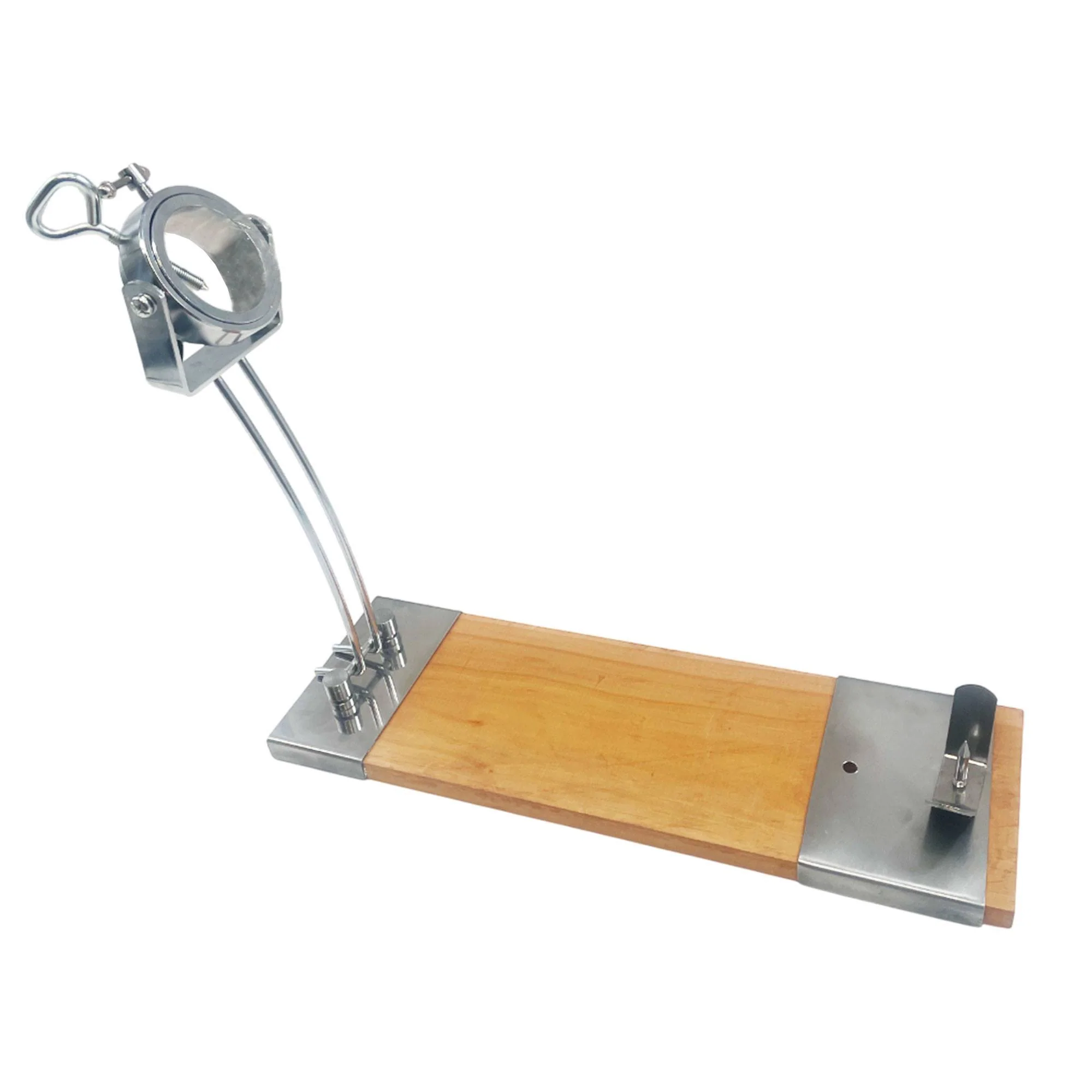 Well Home Jamonero Iberia Luxe Con Cabezal Giratorio, Base De Madera Y Acabados En Acero Inoxidable - Image 5