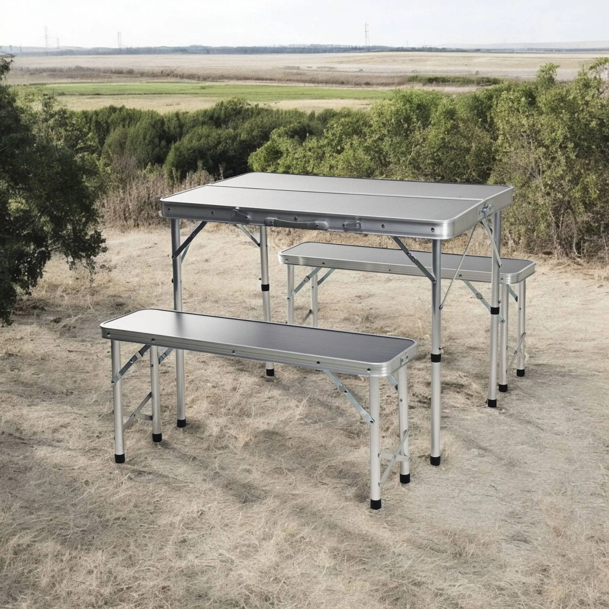 Well Home Juego De Pic-nic Para Camping Con Mesa Y 2 Bancos - Image 3