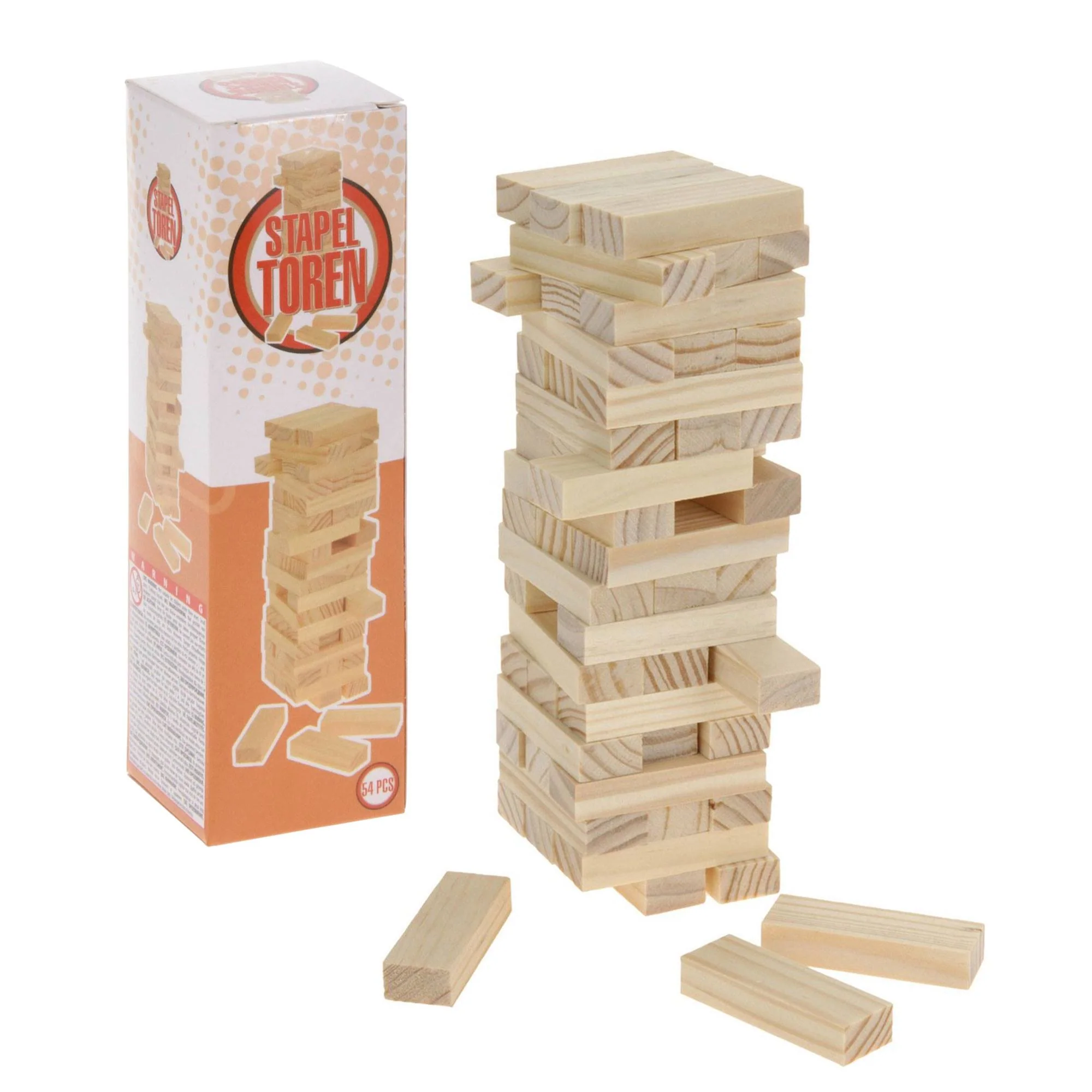 Well Home - Juego Torre Apilable De Madera Con 54 Piezas