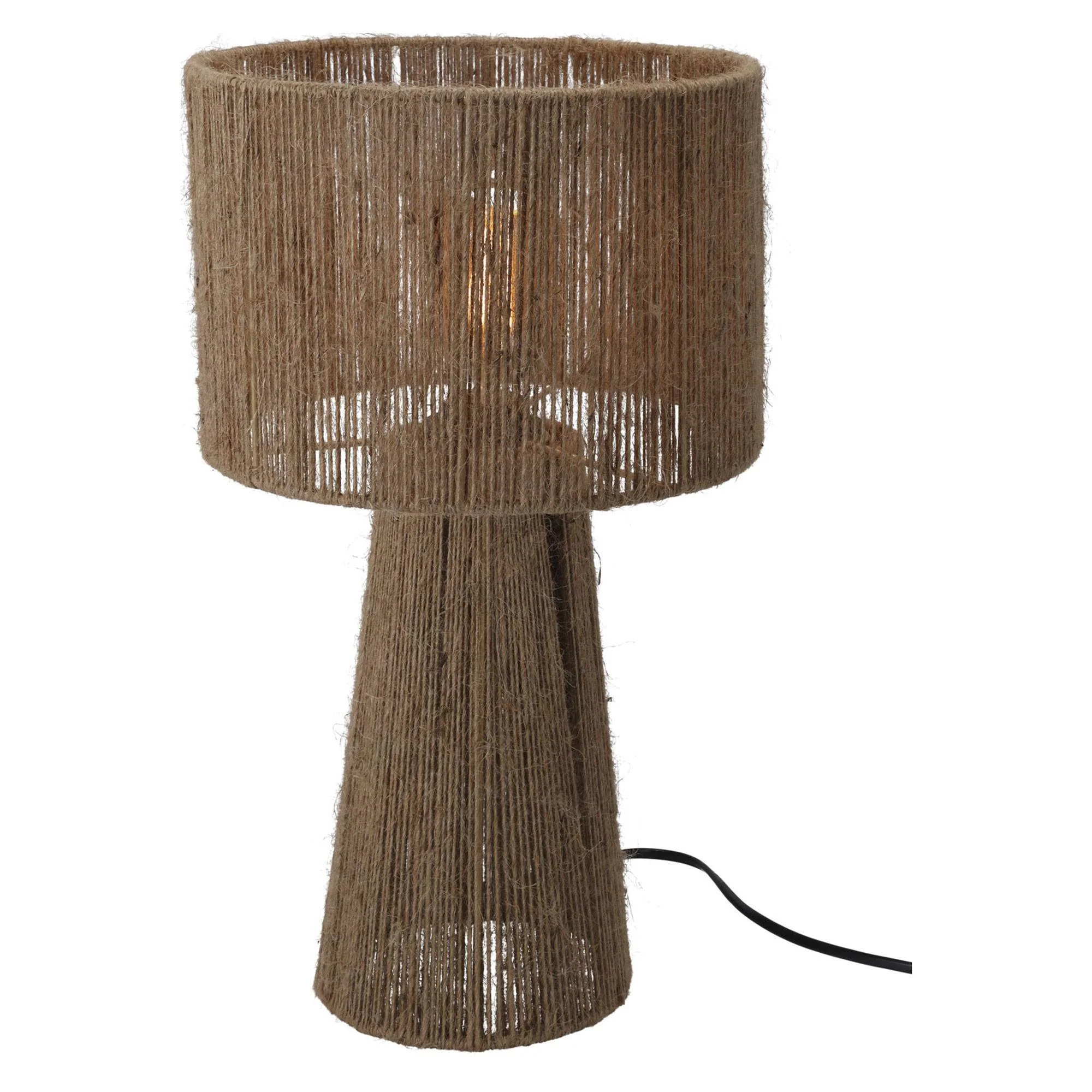 Well Home Lámpara De Mesa En Yute Natural Ø27x45cm