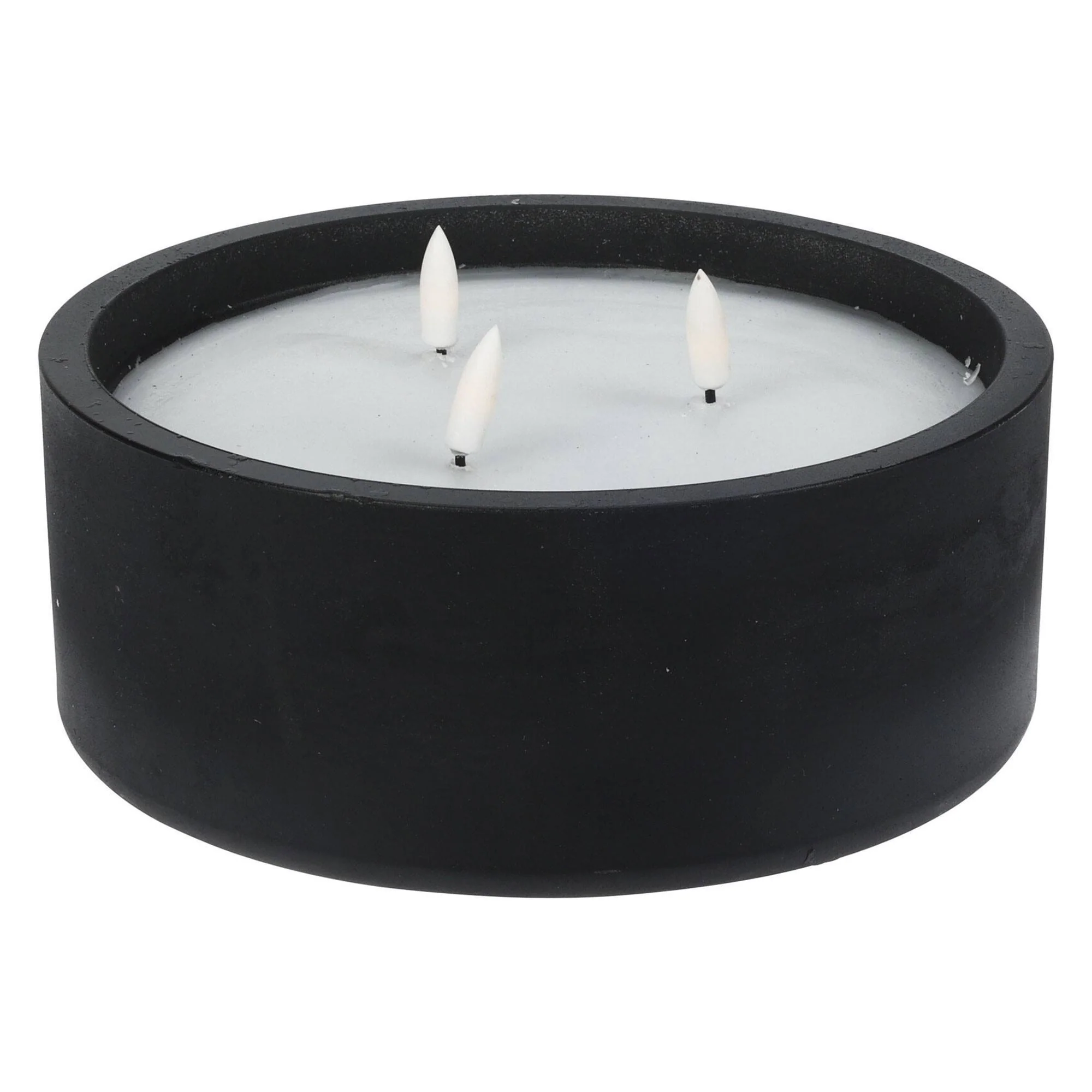 Well Home - Pack 3 Velas Led Redondada Negro - Image 3