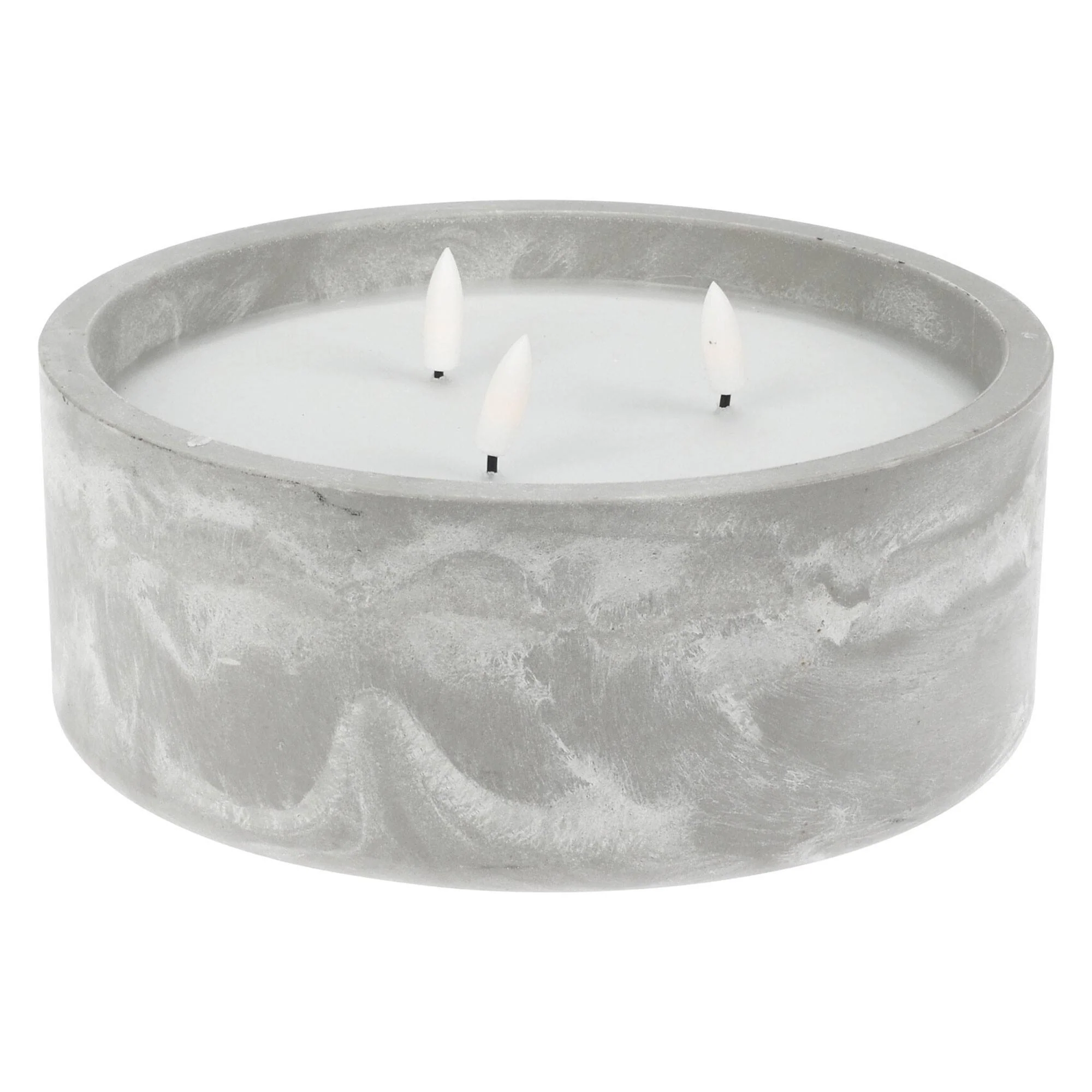 Well Home - Pack 6 Velas Led Redonda Gris Marmolado - Image 3