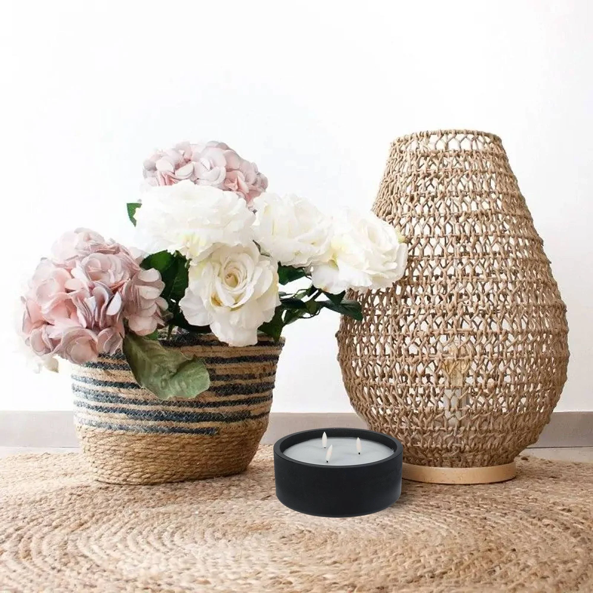 Well Home - Pack 6 Velas Led Redonda Negro - Image 4