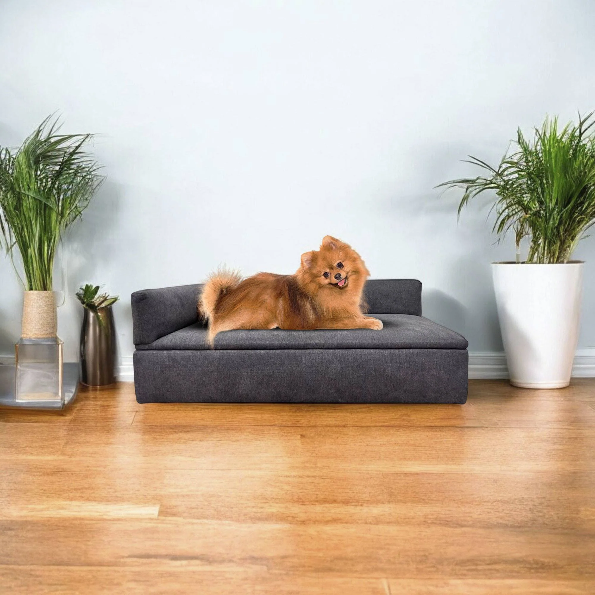 Well Home Sofá Cama Con Canapé Para Mascotas Con Tejido Especial Y Base Acolchada Color Gris - Image 3